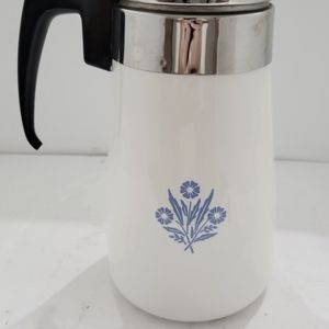 Vintage Corningware Blue Cornflower Coffee Pot 9 cup